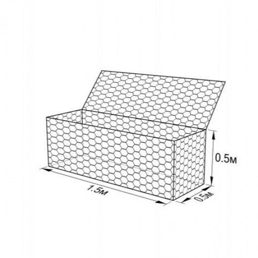 Габион ГСИ-К-1,5х0,5х0,5-С80-3,0/4,0-ЦАММП